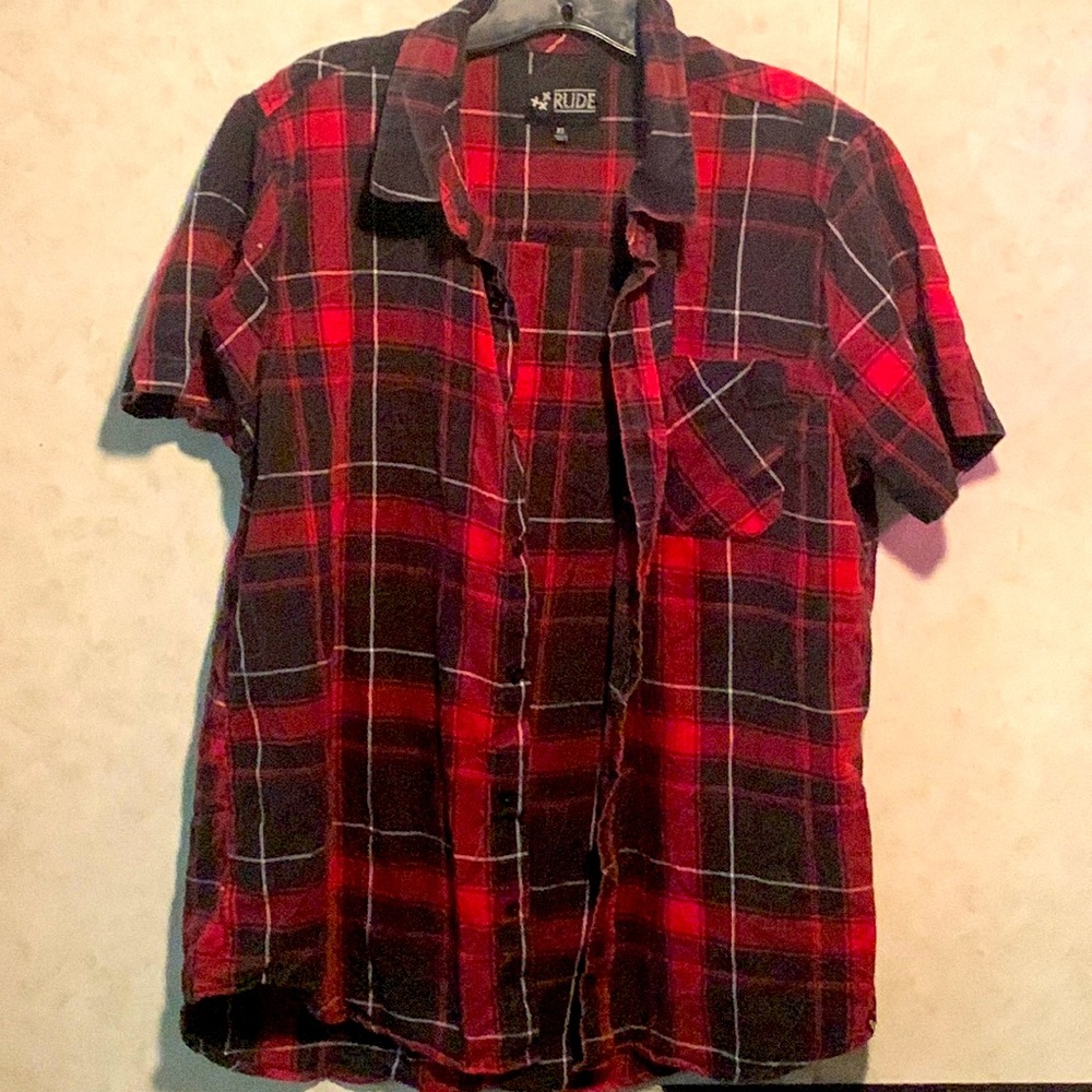 Hot Topic / XXX Rude Plaid Shirt